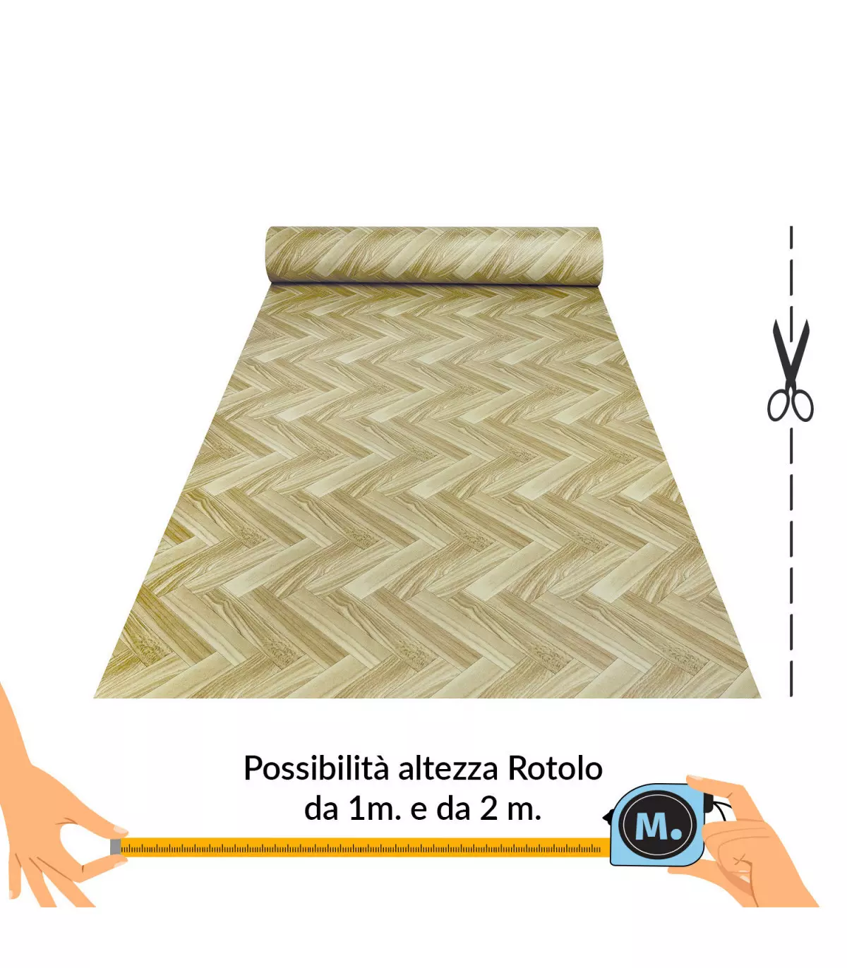 Alfombras de vinilo efecto madera, a medida, VINILO SPINA