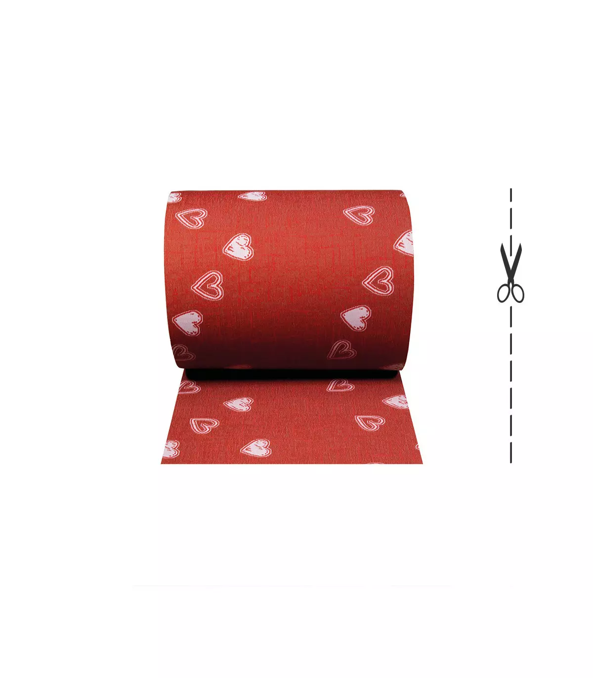 Tapis de cuisine rouge, sur mesure, Love red, LIBERTY