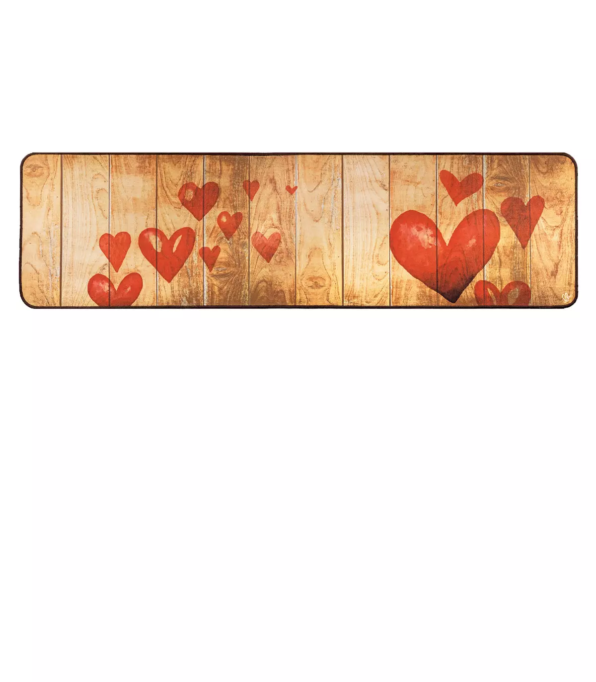 Tapis de cuisine design moderne en forme de cœur - MIAMI hearts