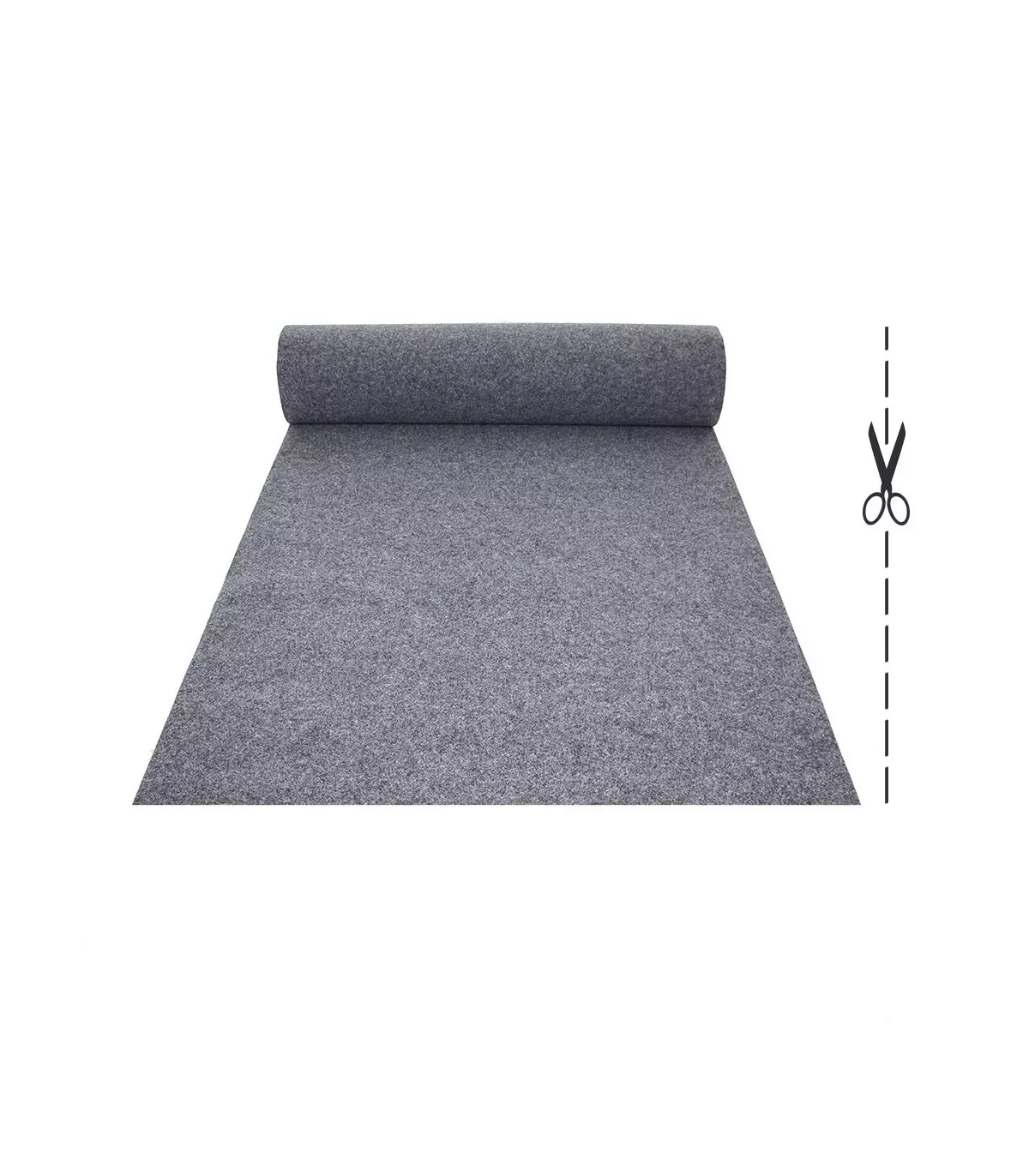 Rouleau de moquette d'extérieur gris, sur mesure, ROLL CARPET