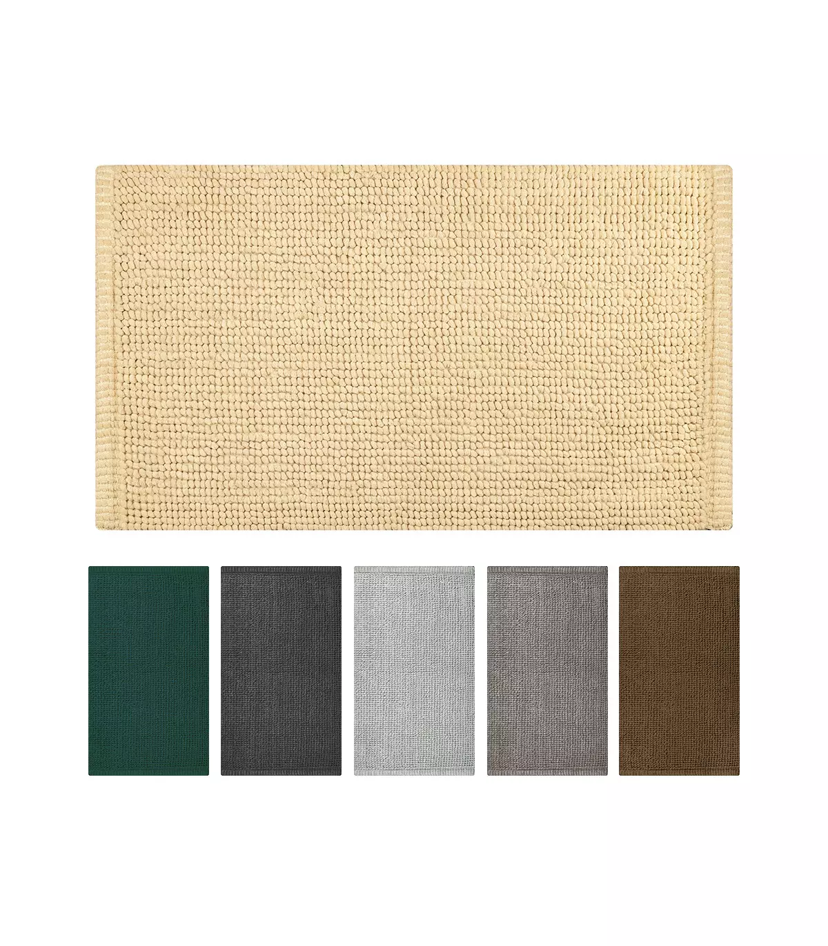 Tapis de bain moderne uni - CORN 4