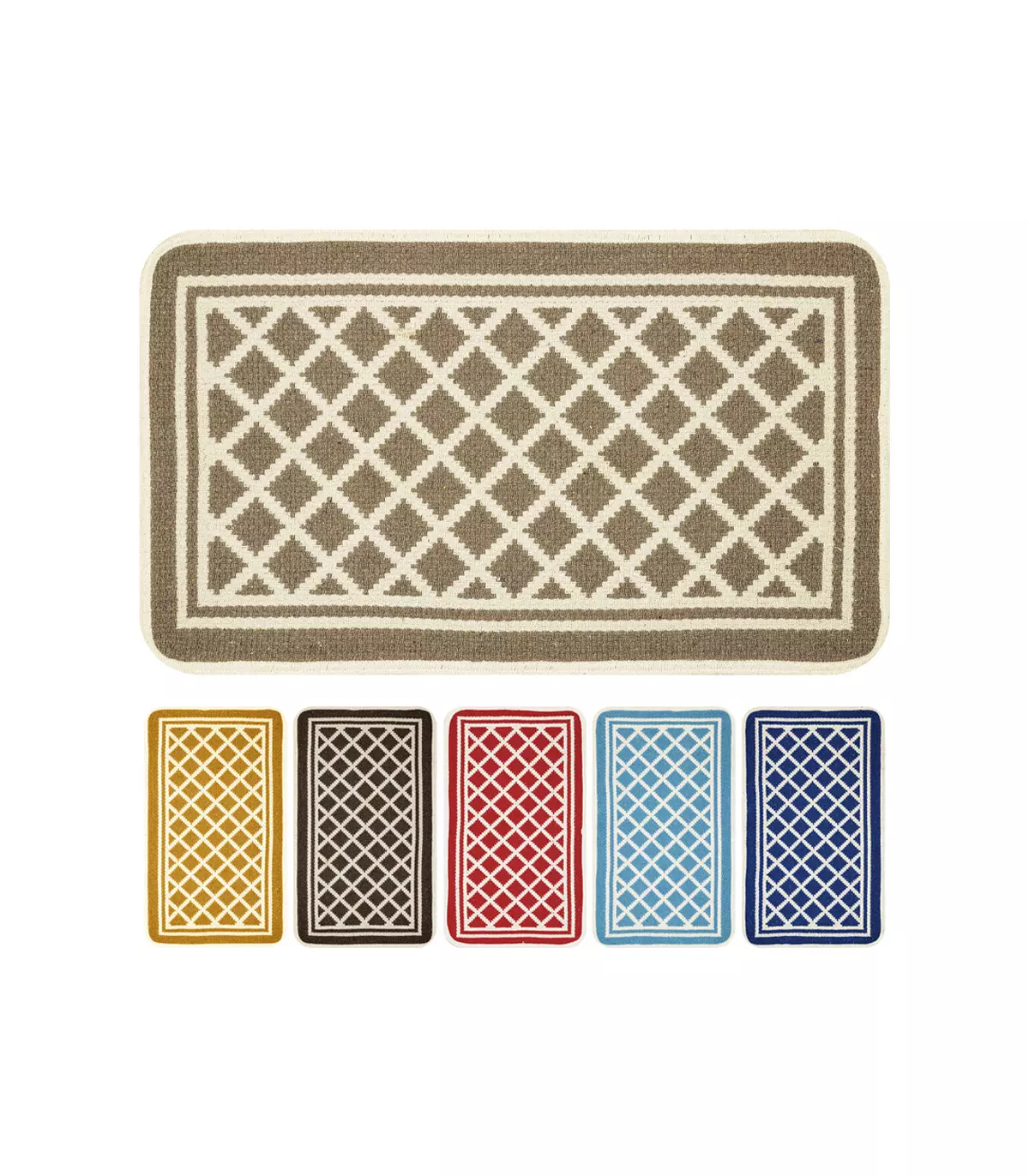 Cheap cotton rugs 50x80 cm - MELODY Rombi