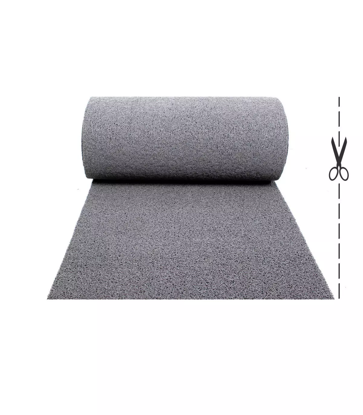 Draining curl pvc doormat, gray - TWIST