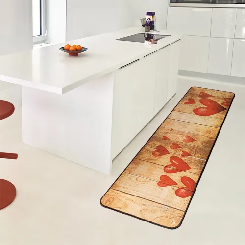 Cœurs tapis de cuisine