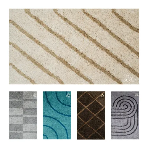 Non-slip modern and absorbent bathroom rug, 5 colors and 3 sizes, AIDA