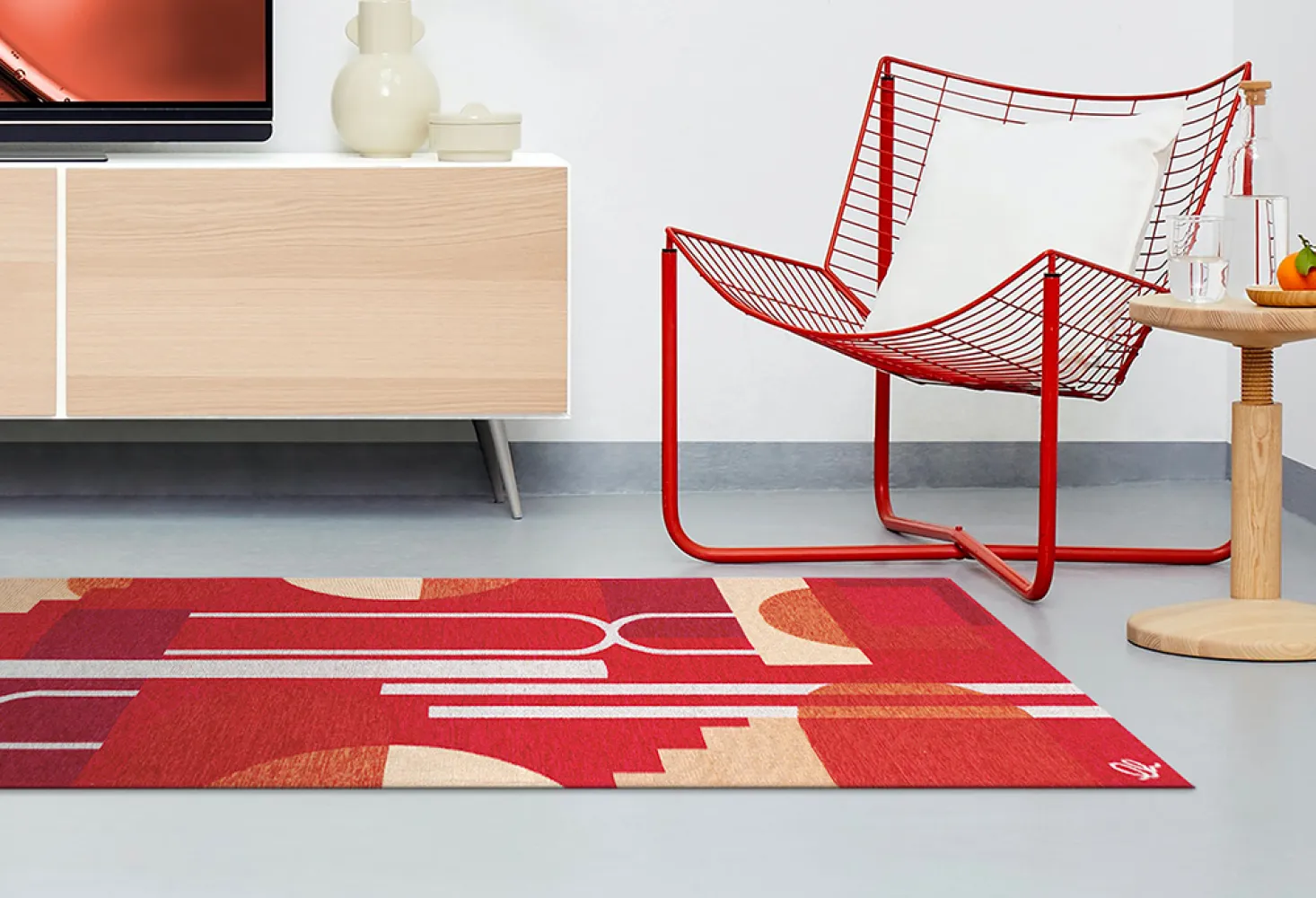 Tapis rouges modernes pour la maison