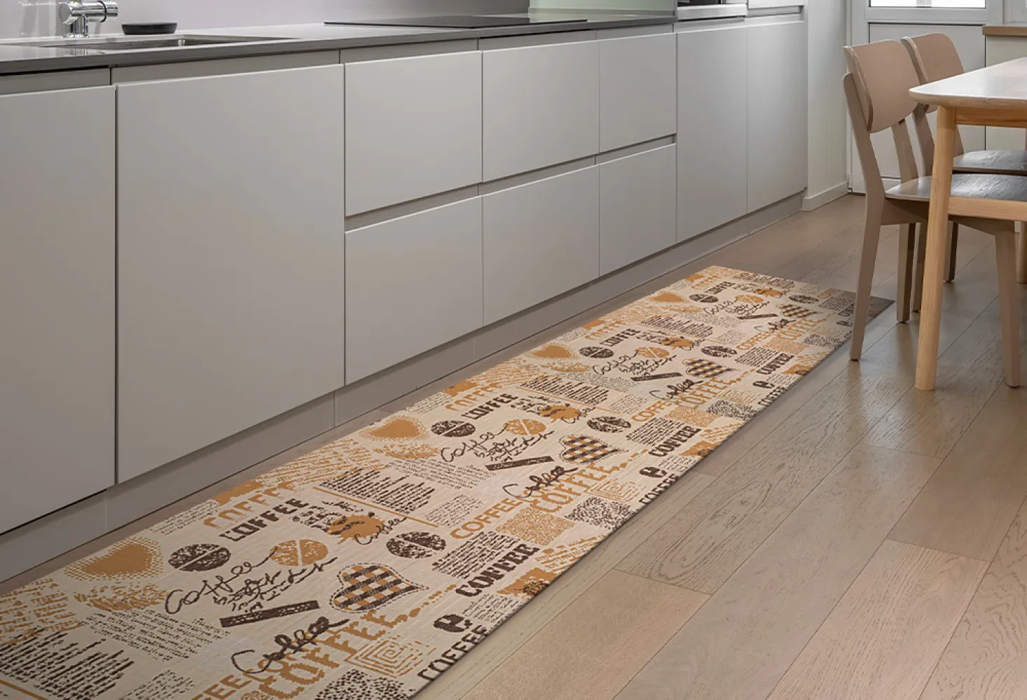 Non-slip pvc kitchen carpet