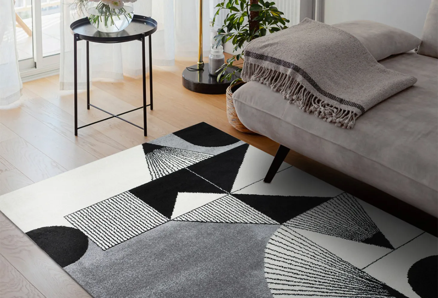 Modern living room carpet