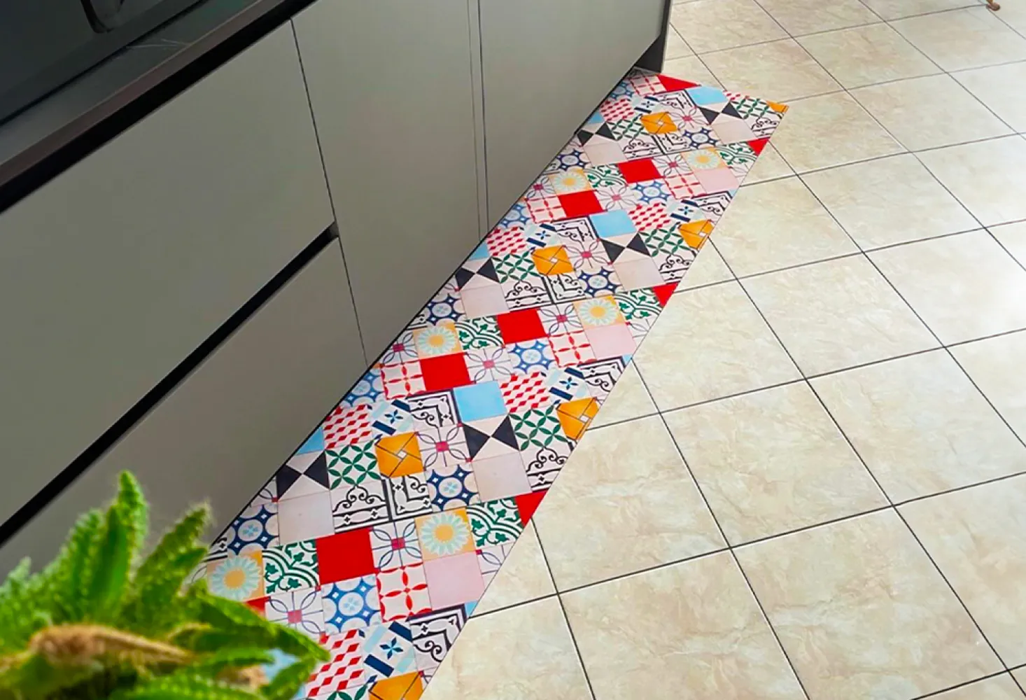 Vinyl or rubber kitchen carpets: