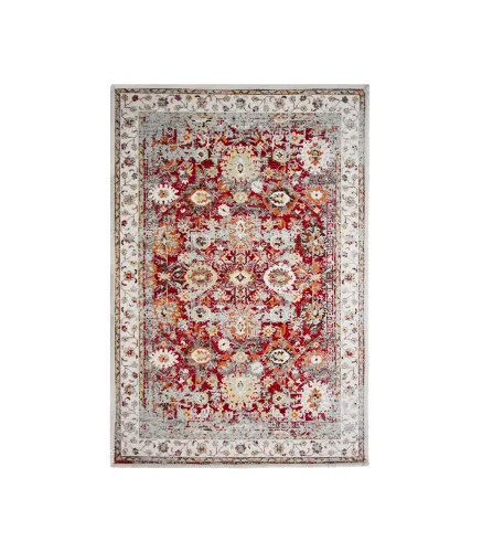 Vintage short pile carpet, various designs and sizes, MANDALA ORIENTAL RED