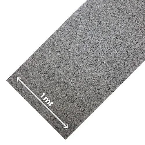 Zerbino pvc ricciolo drenante, in formato a rotolo, grigio, TWIST