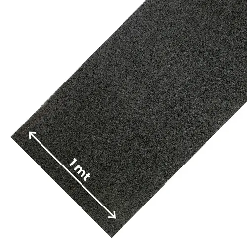 Zerbino pvc ricciolo, realizzabile su misura, nero, TWIST