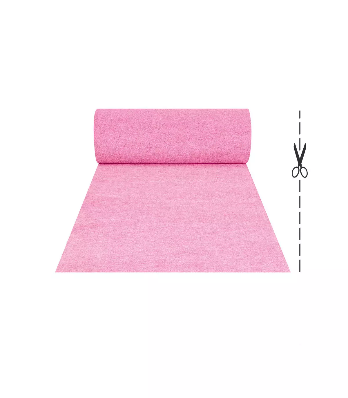 Couverture de mariage rose, sur mesure, 1 mètre de haut, ROLL PATTERN