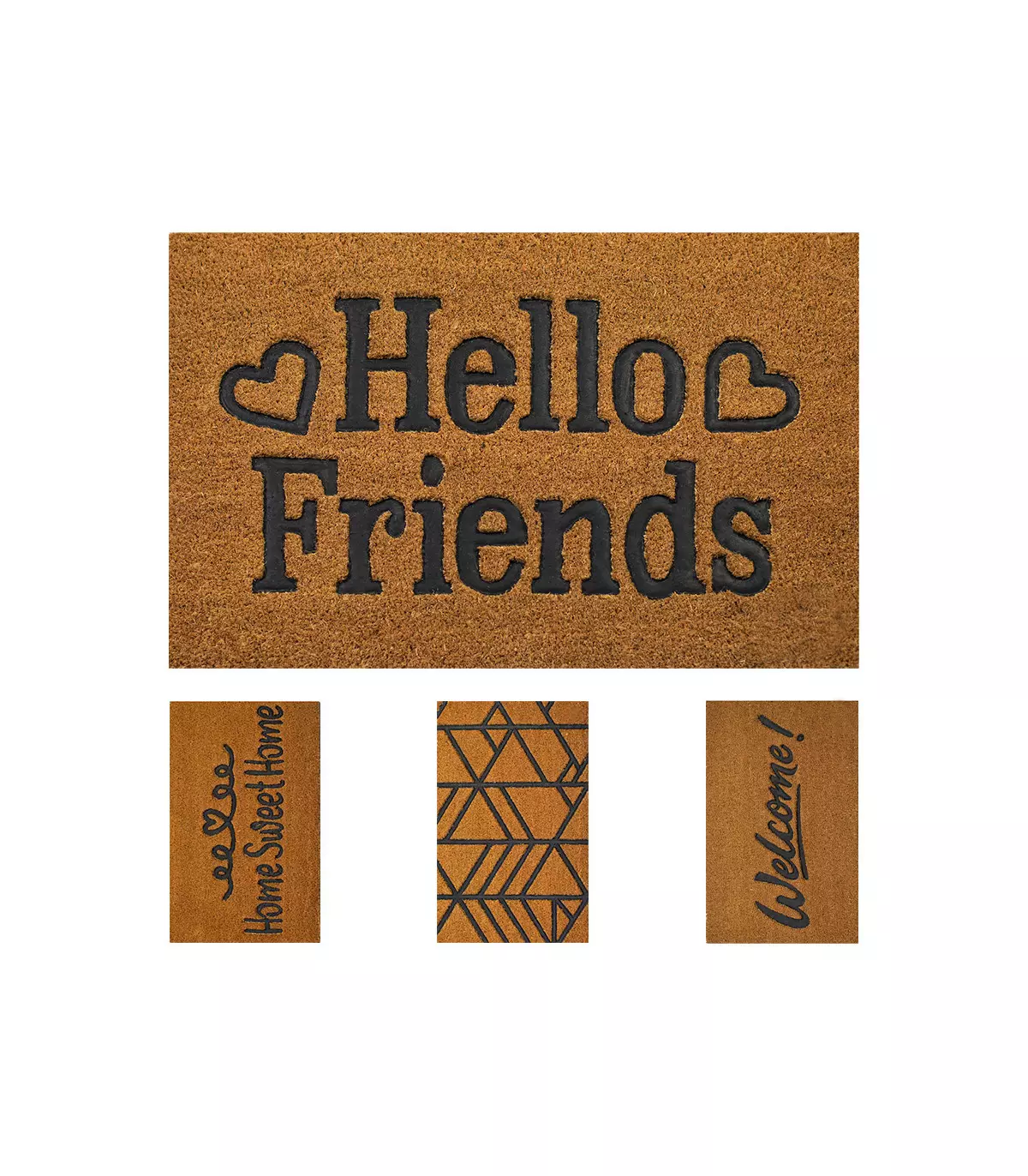 Coconut and rubber doormat, non-slip, doormat with writings, 40x60cm, STORY