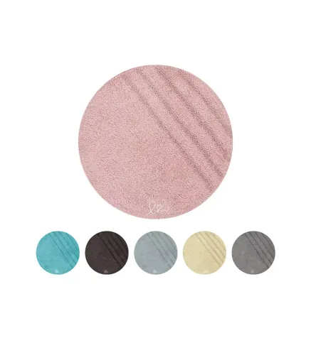 Round non-slip cotton bathroom rug, various colors and sizes, VERTIGO