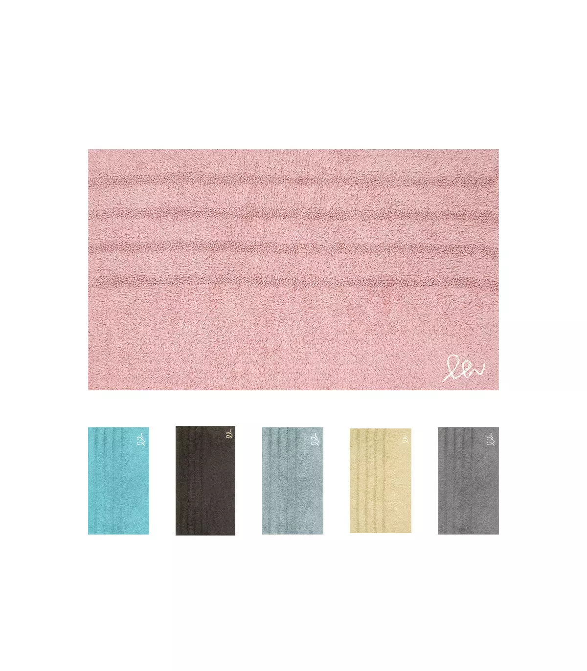 Tapis de bain en coton antidérapant, différentes couleurs et tailles, COLORADO