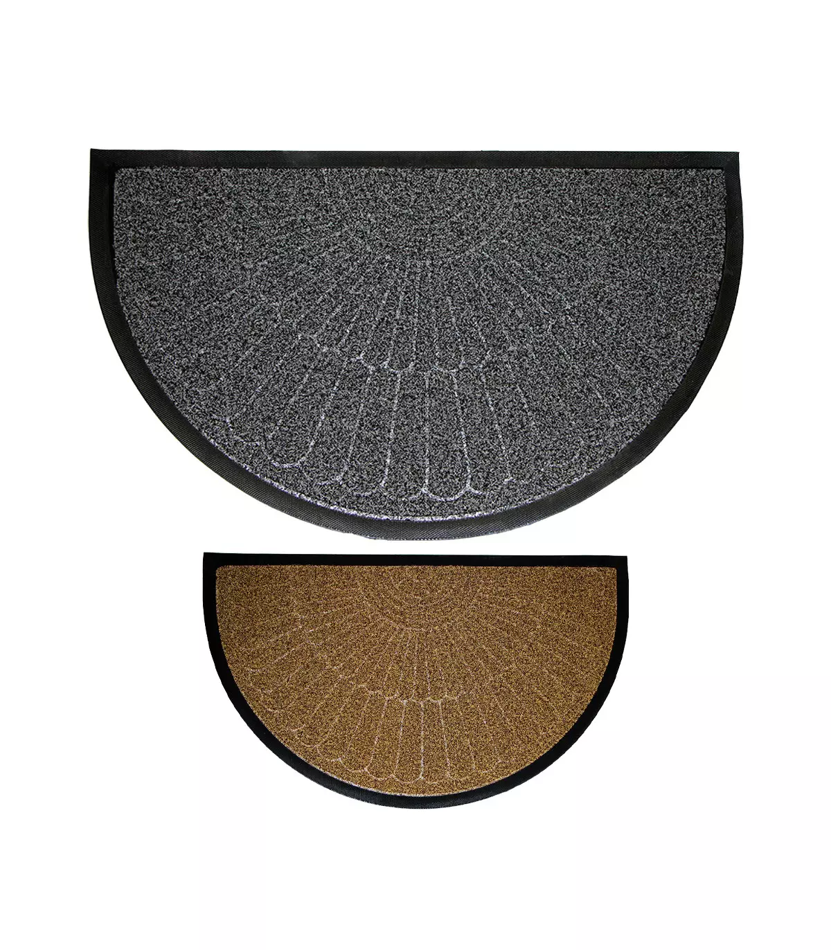 STRONG Non-slip rubber half-moon outdoor doormat, 2 colors 45x75 cm