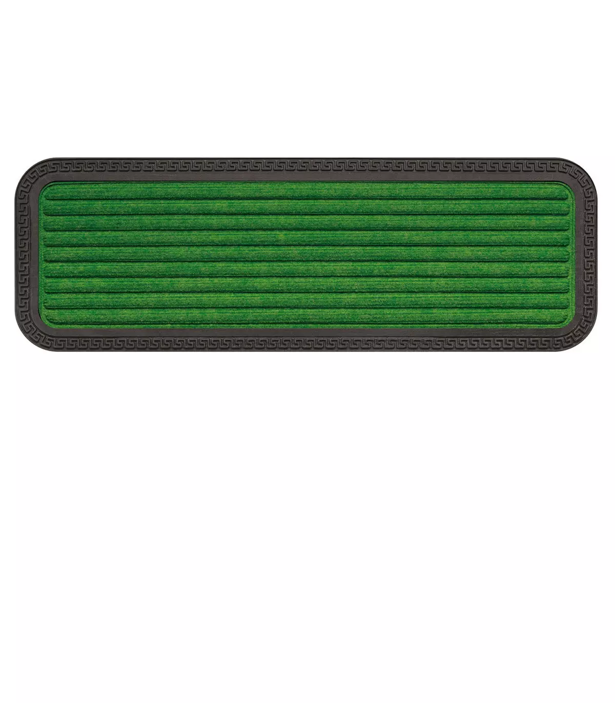 Felpudo de escalera de goma antideslizante con inserto absorbente, 25x75 cm, Verde, SCALINO CARPET