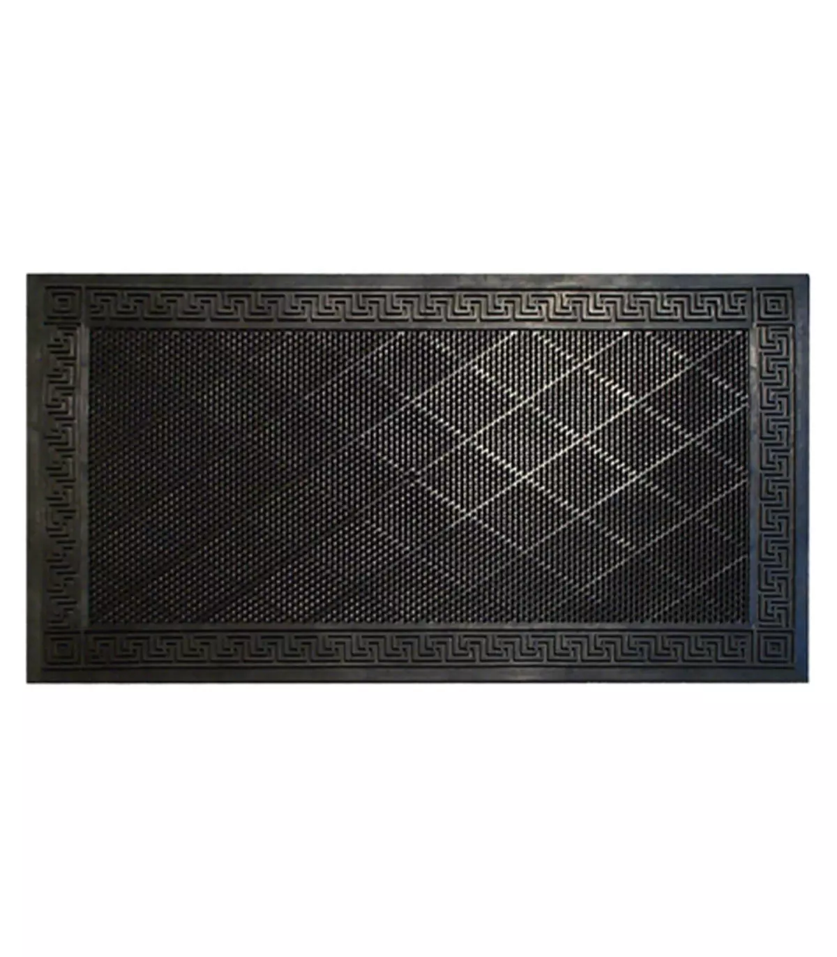 MILLEPUNTE Black - 40x70 PVC preproga za vrata, nedrseča, zapora proti umazaniji, razmaščevanje.