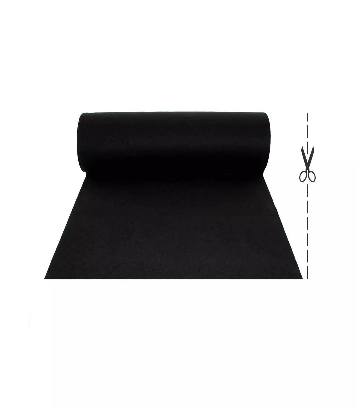 ROLL PASS - Custom-made black runner with carpet effect for events and weddings, carpet for ceremonies or shops.