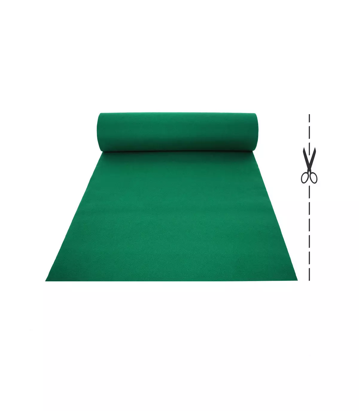 ROLL ROLL 2 mt - Green tailor-made runner for events and weddings, carpet for Christmas, ceremonies or shops.