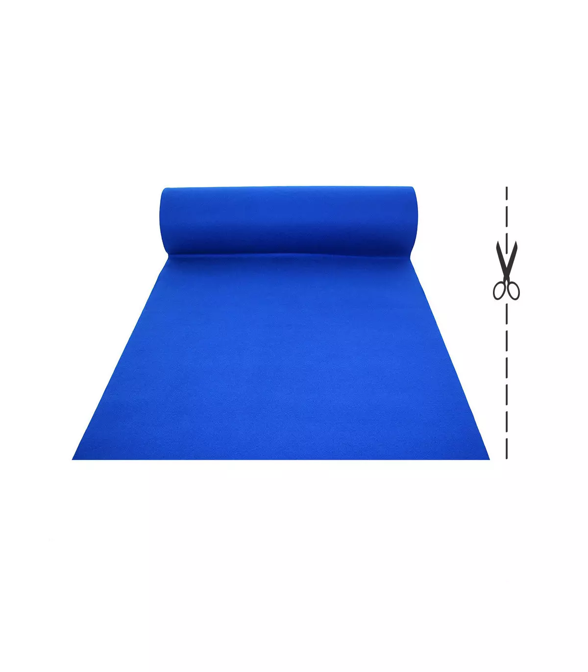 Blue carpet roll, carpet for events, width 2 meters